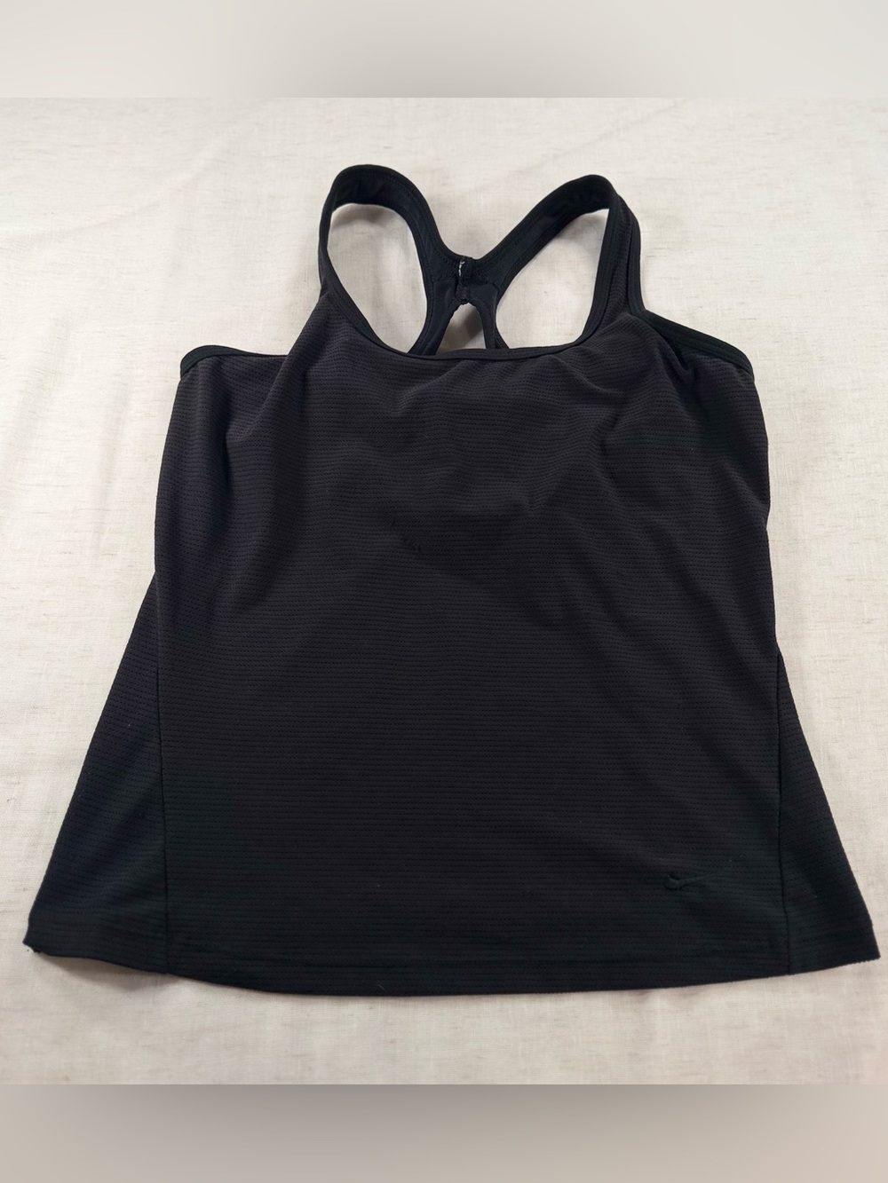 Nike Vintage Y2K Black Mesh Keyhole Racerback Workout Tank Top Size Medium⁠